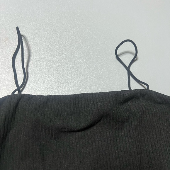 Black Ribbed Bodycon Dress - Picture 3 of 3